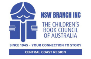 Children's Book Council of Australia logo which stats NSW branch inc, The children's book council of Australia since 1945 your connection to story central coast region